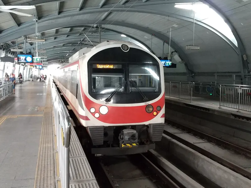 An Airport Rail Link train at a Bangkok station